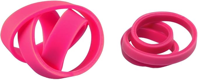 JAM PAPER Colorful Rubber Bands - Sizes 33 & 64 Set - Pink Multi-Purpose Rubberbands - 200/Pack