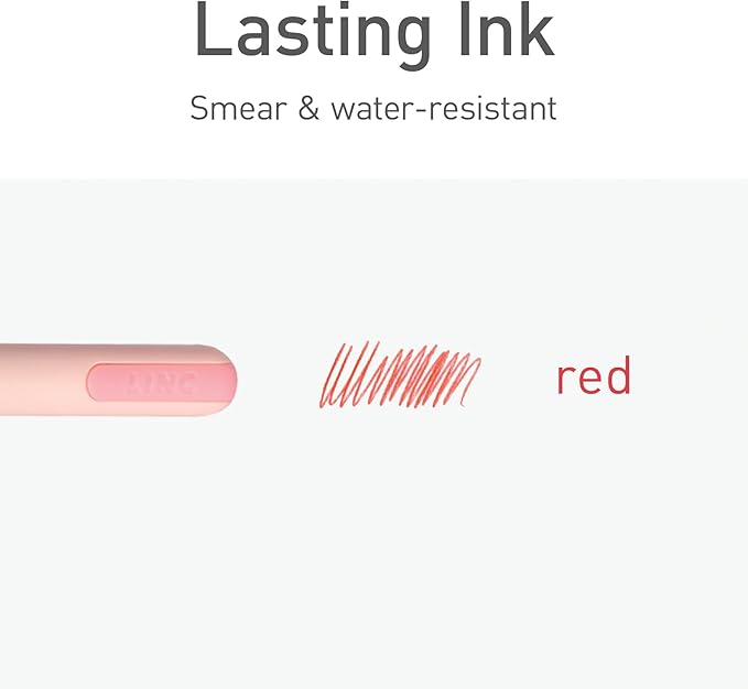 Pentonic Ballpoint Pens, 10 Count, Frosted Pale Pink Barrel with Red Ink, 0.7 mm Fine Point, Smooth Writing For Journaling & Note Taking (PEN13087)