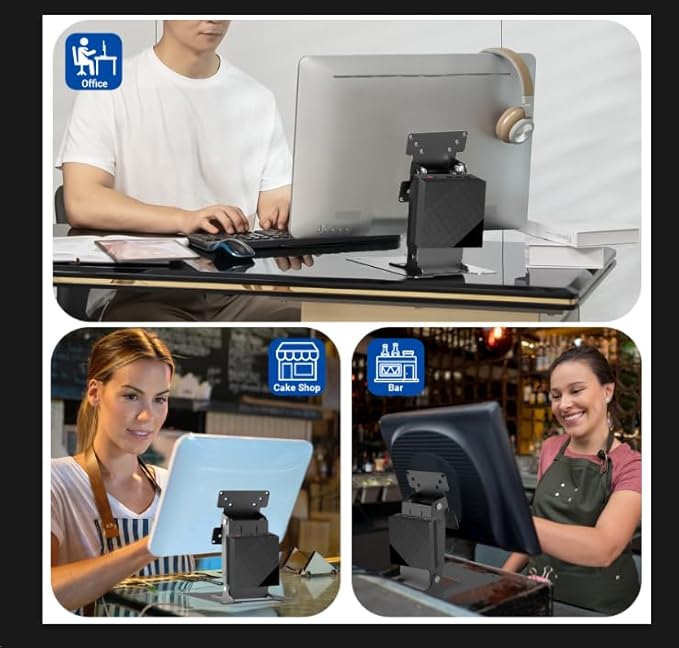 Touch LCD Monitor&All in One PC Stand All Metal Holder Sturdy with VESA Hole 75x75mm&100x100mm