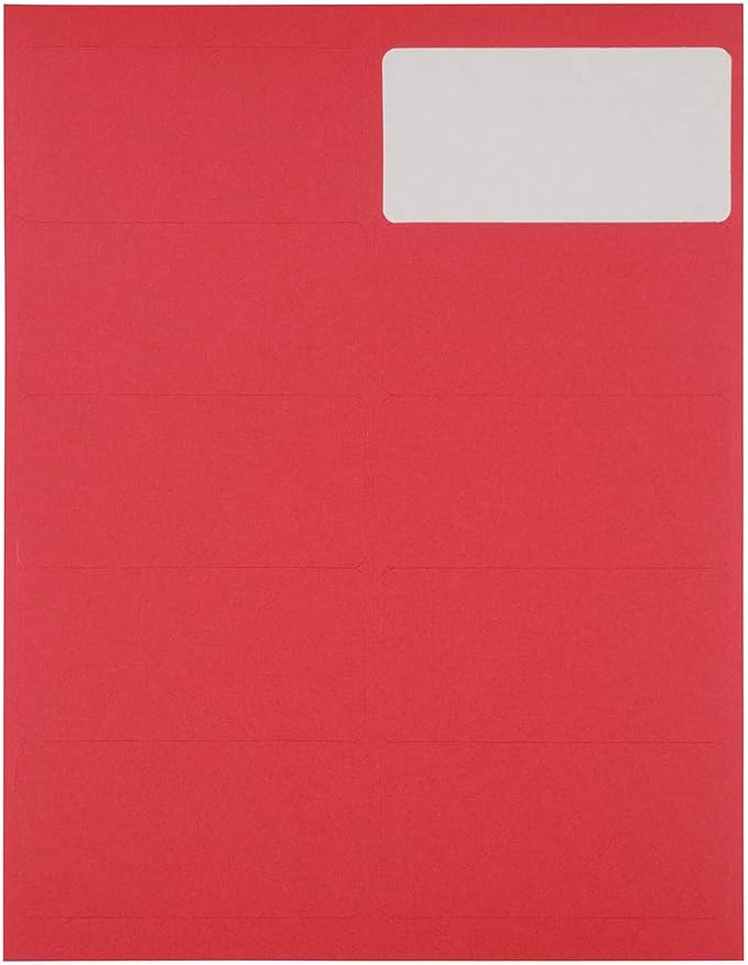 JAM PAPER Shipping Address Labels - Standard Mailing - 2 x 4 - Red - 120/Pack