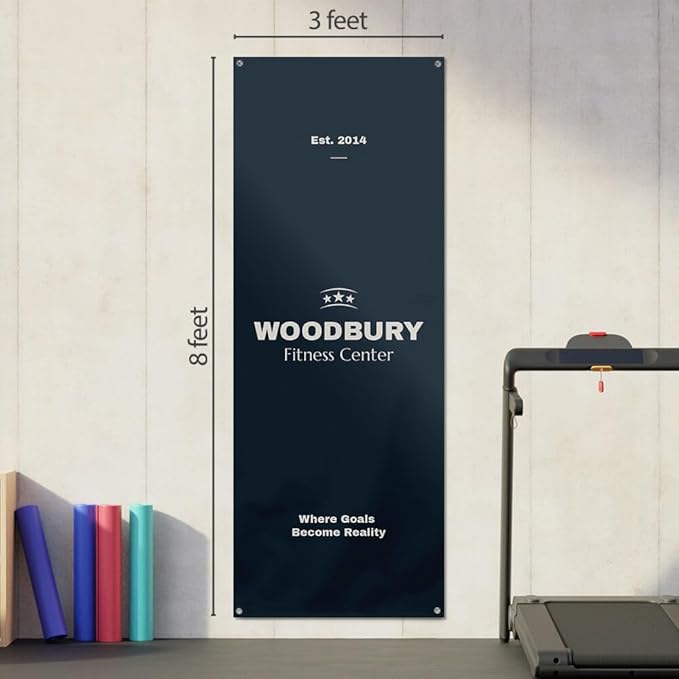 Staples Custom Scrim Vinyl Banner - 36W" x 96L" Quote Banner with 4 Grommets - Durable Outdoor Sign for Events, Promotions, and Business Advertising (Floral Swirl)