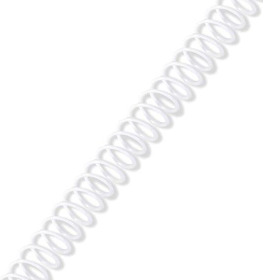 Rayson 7/16" Plastic Spiral Binding Coil, 80 Sheets Capacity, 4:1 Pitch 11.1mm White Coil Binding Spines for Business and Educational Purposes, Pack of 100