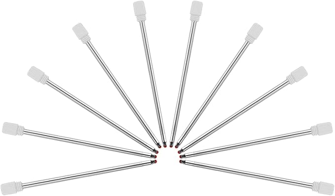 YOUMI Refill 2.75" (10pcs) replaceable ballpoint pen refill, red ink 1mm midpoint metal refill (Red Refill)