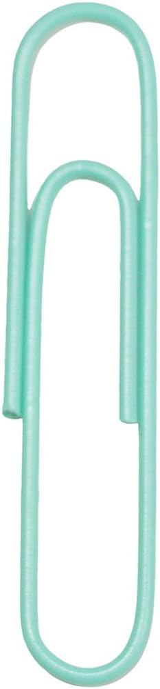 JAM Paper Colored Jumbo Paper Clips - Teal Paperclips - 75/pack