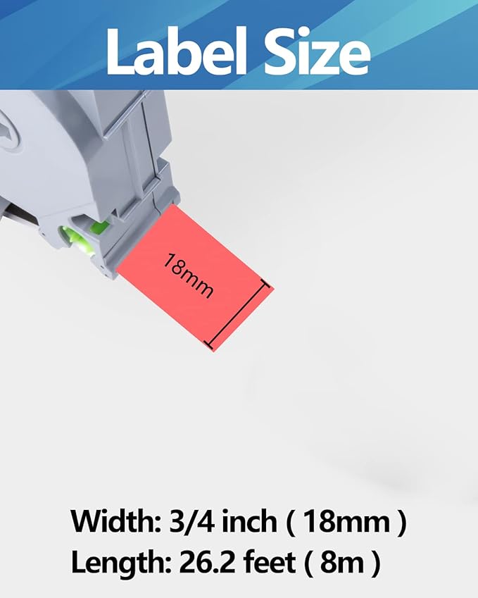 Weemay Compatible 3 Pack TZe-441 Replacement for Brother P-Touch Label Tape 18mm 0.7 Black on Red 3/4 TZe TZ Tape TZ-441 TZ441 TZe441 for PT-D400AD PT-D610BT PT-D600 PT-D410 Printer, 0.7" x 26.2'