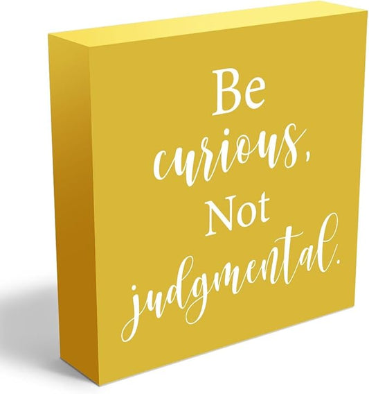 Inspirational TV Show Merchandise Wooden Box Sign Decorative Soccer Coach Gifts Office Desk Decor for Tabletop Bookshelf Tiered Tray Home Farmhouse Bedroom Library Rustic Square Wall Decor Yellow