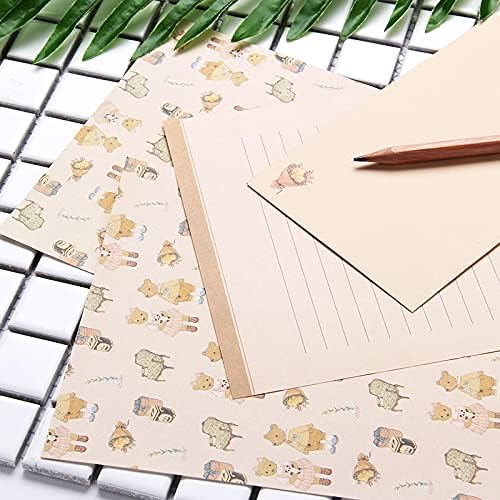 81pcs Stationary Paper and Envelopes Set, Contain 54 stationery paper and 27 envelopes, writing paper stationery set, 9 Different Style
