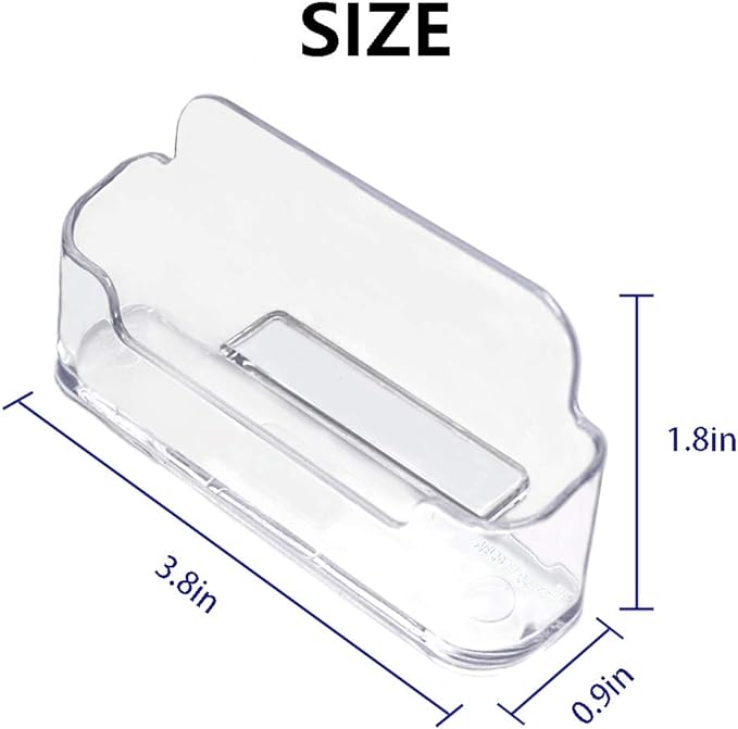 8 Pack Plastic Business Card Holder - Clear Business Card Case for Desk - Office Acrylic Business Card Stand Display