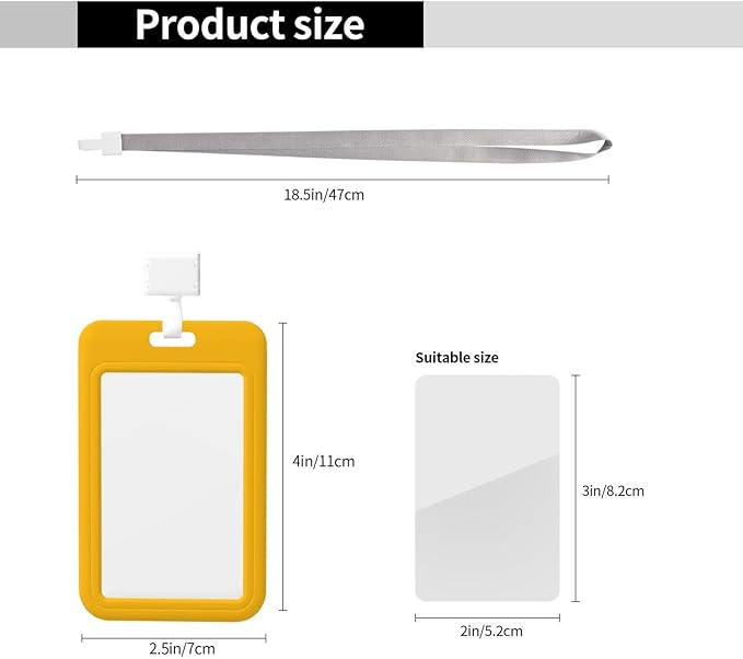 Custom Id Badge Holder Customizable Personalized Id Card with Photo Logo for Employee Work Office Staff Name Tag