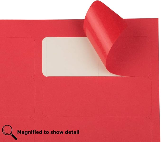 JAM PAPER Return Address Labels - Standard Mailing - 1 x 2 5/8 - Red - 120 Shipping Labels/Pack
