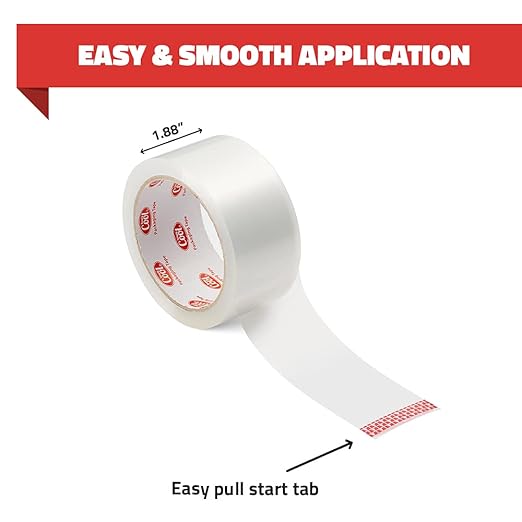 Simply Cool Packing Tape 18 Pack, Heavy Duty Packaging Tape for Shipping, Moving Boxes, Sealing, Mailing & Storage – Strong 1.88” Wide x 60 Yards Per Refill Roll