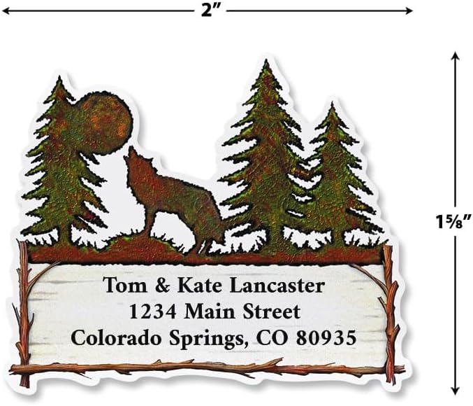 Country Lodge Diecut Return Address Labels- Set of 144 Large Self-Adhesive, Flat-Sheet Labels, by Colorful Images