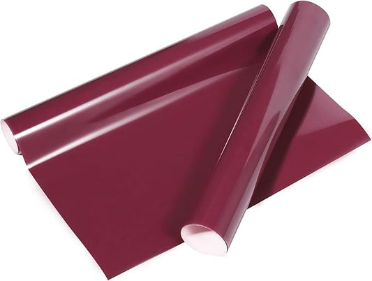 VINYL FROG Heat Transfer Vinyl Roll HTV Vinyl - 12" x5ft Maroon Iron on Vinyl for T-Shirts, Heat Press Vinyl for DIY Craft Designs (Maroon)