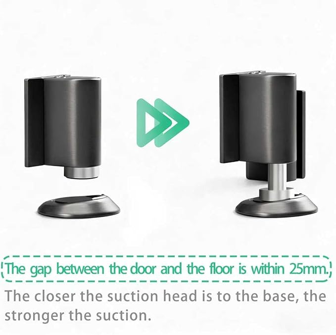 LKKYUP Magnetic Door Stopper for Wall and Floor, Heavy Duty Door Stop, Solid Zinc Alloy Door Stoppers for Wall, Modern Door Stop Holder with Strong Magnet for Home and Office