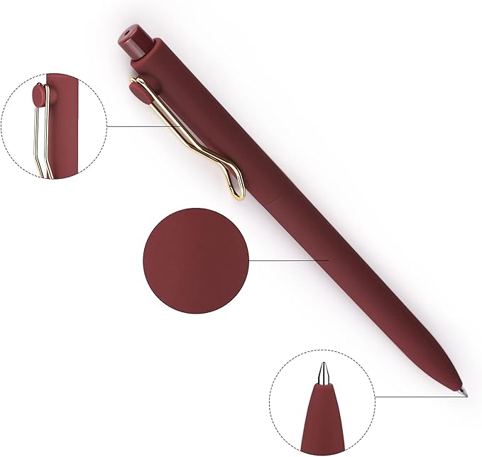 WY WENYUAN Writing Pens, Fine Point Smooth, Personalized Ballpoint Pens Bulk, Flair Teacher Pens, Black Ink 1.0 mm Journaling Pen, Aesthetic Gift School Office Supplies for Note Taking