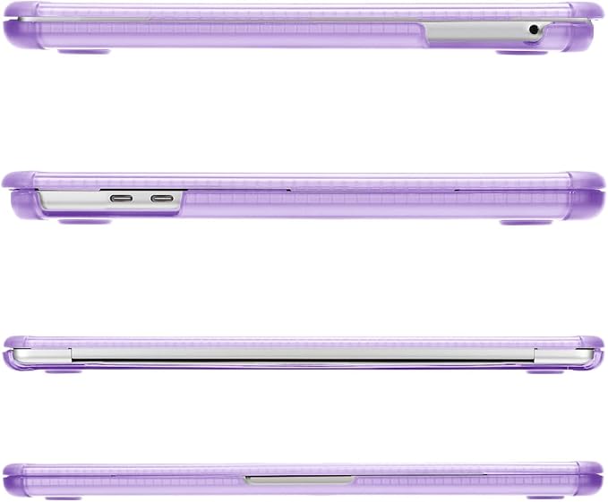 MOSISO Compatible with MacBook Pro 13 inch Case M2 2025-2016 A2338 M1 A2251 A2289 A2159 A1989 A1708 A1706, Anti-Cracking Heavy Duty Plastic TPU Bumper Hard Case&Keyboard Skin&Screen Film, Purple
