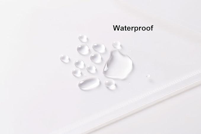 8.5 x 11 Vertical Clear Letter Sized Plastic Envelopes Document File Storage Holder 40 Pack Hook Loop Closure