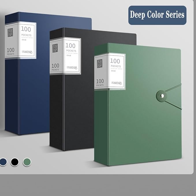 File Folder - 100 Pockets, Durable A4 Letter Size Organizer, Water-Resistant Plastic Dividers, Home/Office/School Document Holder (White)