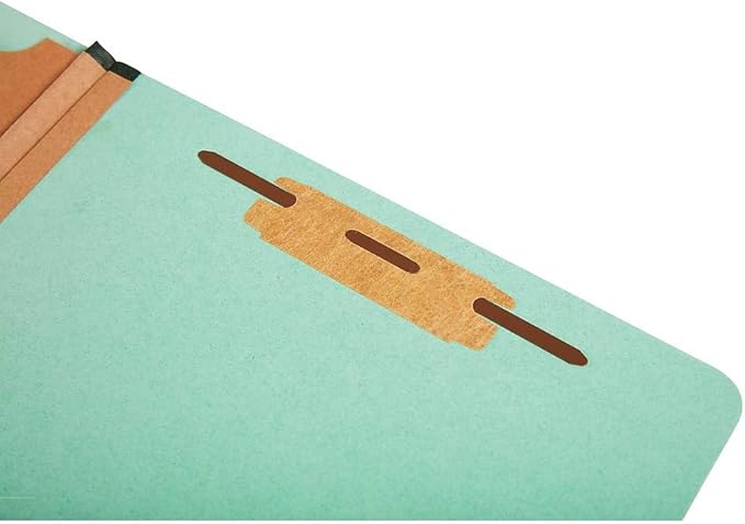 Staples Colored Pressboard Classification Folders, Legal, 1 Partition, Green, 20/Pack