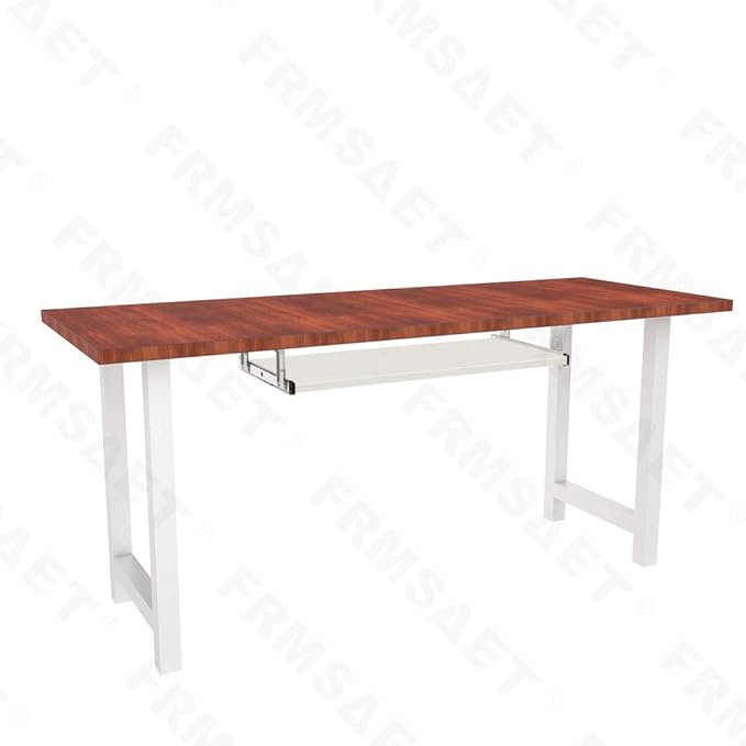 FRMSAET Furniture Accessories Office Product Suits Hardware 20/24/30 inches Keyboard Drawer Tray Wood Holder Under Desk Adjustable Height Platform. (30 inches, White)