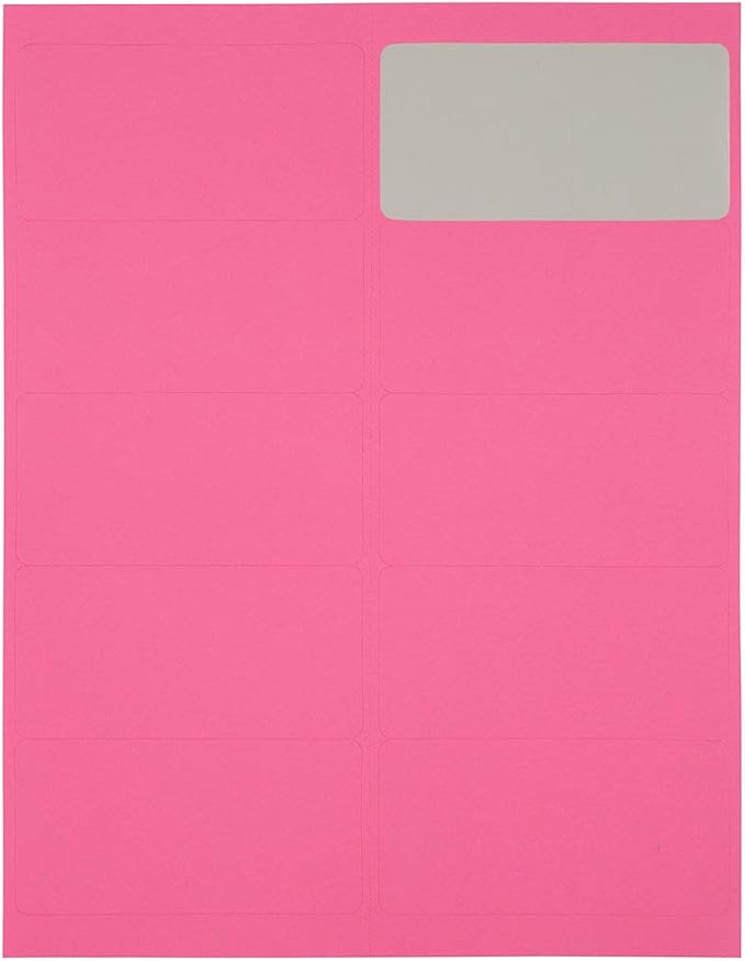 JAM PAPER Shipping Address Labels - Standard Mailing - 2 x 4 - Ultra Pink - 120/Pack