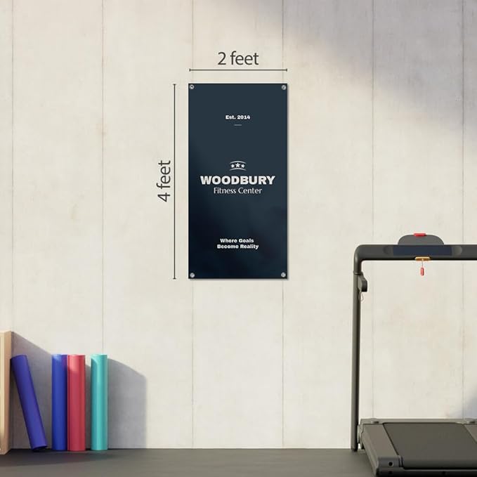 Staples Custom Scrim Vinyl Banner - 24W" x 48L" Quote Banner with 4 Grommets - Durable Outdoor Sign for Events, Promotions, and Business Advertising (Floral Swirl)