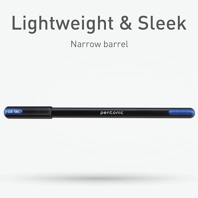 Pentonic Gel Pens, 24 Count, Mixed Pack (12 Assorted Color Pens, 12 Glitter Pens), Medium & Fine Point, Smooth Writing For Journaling (1002355)