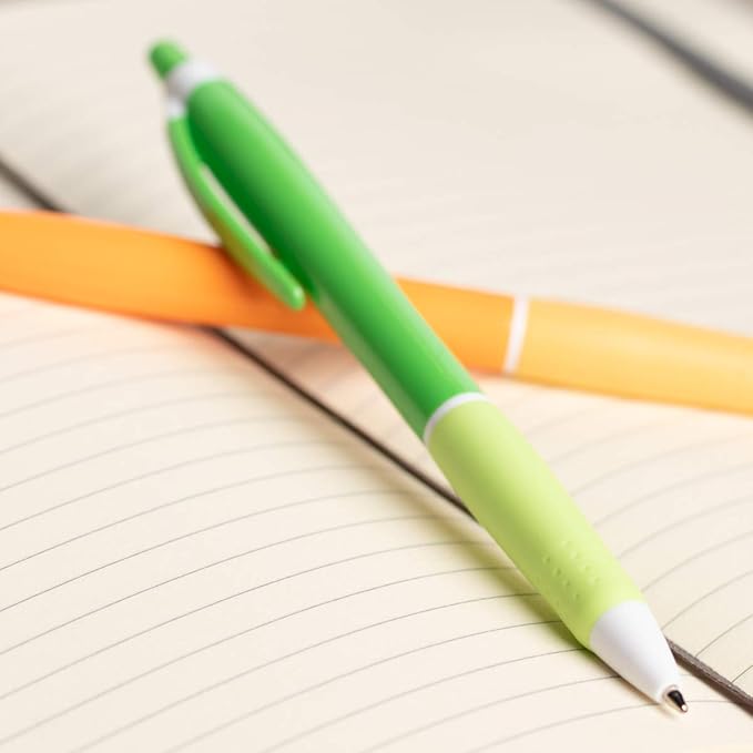 Simply Genius Pink Pens - 100 Count, Retractable Ballpoint, Black Ink - Pink Pens for Writing, Journaling, School & Office Supply