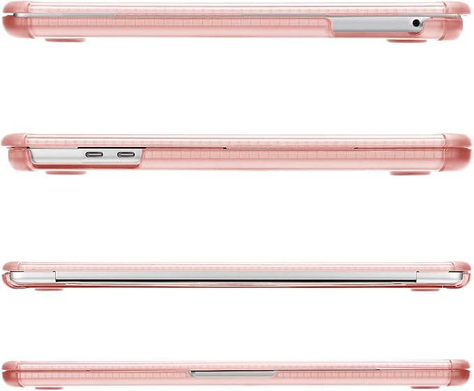 MOSISO Compatible with MacBook Pro 13 inch Case M2 2025-2016 A2338 M1 A2251 A2289 A2159 A1989 A1708 A1706, Anti-Cracking Heavy Duty Plastic TPU Bumper Hard Case&Keyboard Skin&Screen Film, Pink