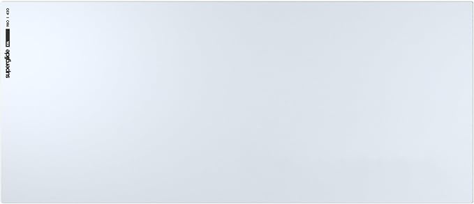 Pulsar - Superglide Premium Glass Mouse Pad XXL ALUMINO-Silicate Glass Surface Anti-Slip Fully Molded high-Density Silicone Rubber 38.5in x 16.5in (XXL, White)