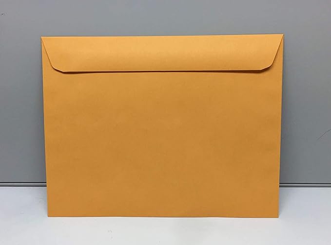 Limited Papers (TM) Booklet Envelopes, (Open Side) Brown Kraft, Gummed Seal, 28 Pound, Heavyweight, For Mailing And More. (250, 6 x 9.5)