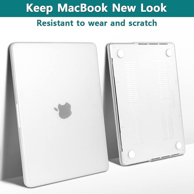 Teryeefi Matte Case for MacBook Pro 16 Inch A3403 A3186 A2991 A2780 A2485 (2025 2024 2023 2022 2021 Release) - Protective Hard Shell Cover for MacBook Pro 16" M4/M3/M2/M1 Pro/Max Chip-White