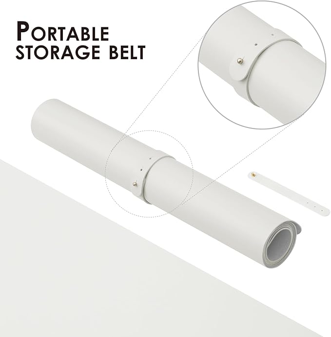 HOMIEAZICOZI Leather Desk Mat - Non-Slip PU Desk Pad for Office and Home - Desk Organization and Accessories - Ideal for Large Mouse Pad and Desk Mats on Top of Desks (White,36''x 17'') (DPD-W-L)