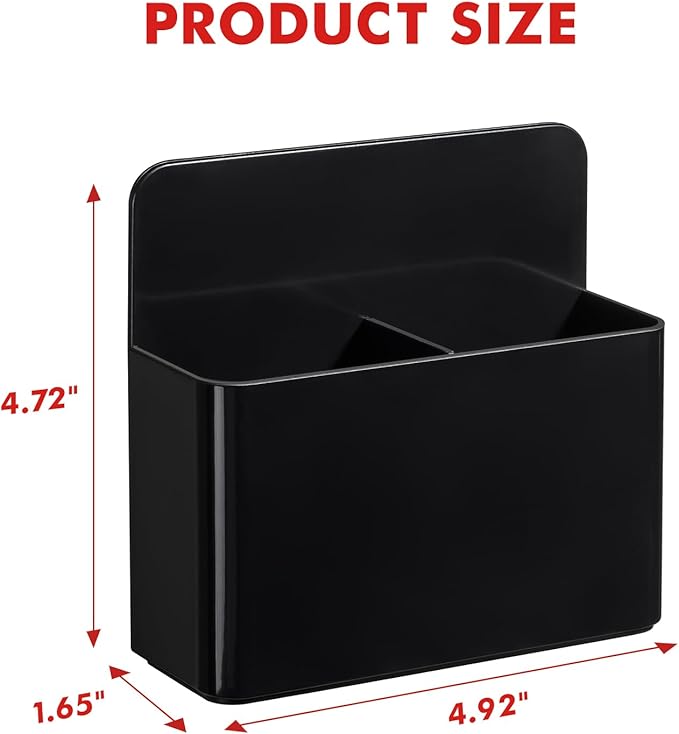 BEYGORM 2 Pack Plastic Magnetic Pen Holder for Refrigerator, Dry Erase Marker Holder for Whiteboard，Magnet School Locker Organizer Accessories, Pencil Cup, Pen Caddy, Classroom Organization(Black)