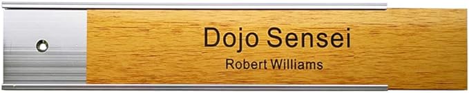 Nameplate Holder Wall or Door 5Pack Silver 2“ × 10”