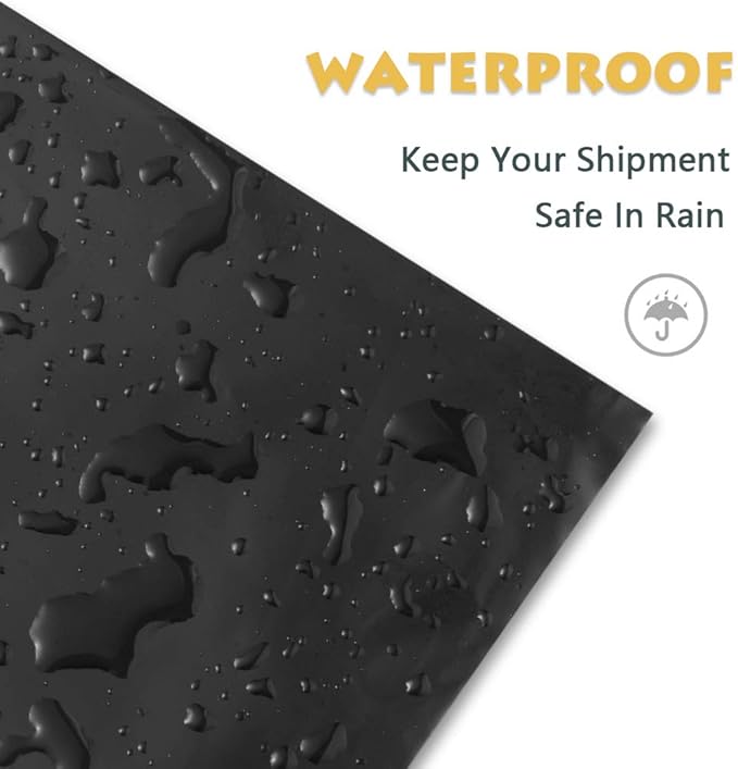 UCGOU Poly Mailers 24x24 Inch Black 50 Pack Extra Large Shipping Bags Strong Thick Mailing Envelopes Self Seal Adhesive Waterproof and Tear Proof Shipping Bags for Clothes