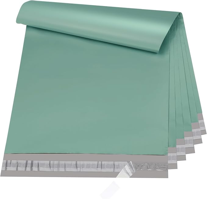Metronic Large Poly Mailers 24x24 100 PCS, Strong Adhensive Shipping Bags for Clothing, Waterproof Shipping Envelopes for Small Business, Tear-resistant Mailers Poly Bags in Grayed Jade Green