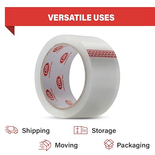 Simply Cool Packing Tape 36 Pack, Heavy Duty Packaging Tape for Shipping, Moving Boxes, Sealing, Mailing & Storage – Strong 1.88” Wide x 100 Yards Per Refill Roll, 3600 Yards Total