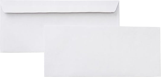 Amazon Basics 10 Security-Tinted Self-Seal Business Letter Envelopes, Peel & Seal Adhesive Closure, White, 500-Pack