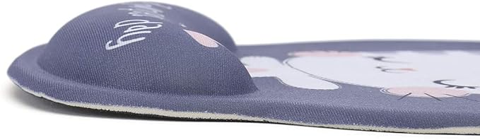 RICHEN Keyboard Wrist Rest and Mouse Pad with Wrist Support, Memory Foam Set for Computer/Laptop/Mac,Gaming and Office, Sturdy & Comfortable & Lightweight for Easy Typing & Pain Relief (Cute Cat)