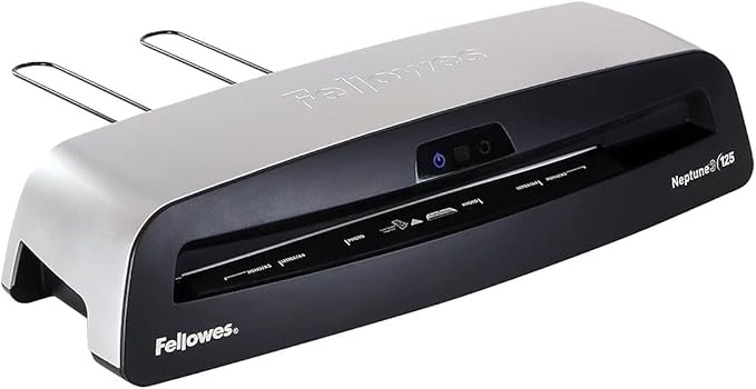 Fellowes Neptune 3 125 Laminator with 10 Pouches, 12.5 Inch (5721401), Silver, Black