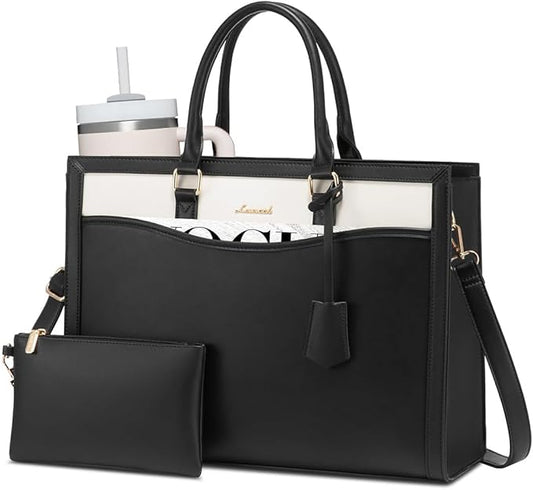 LOVEVOOK Laptop Tote Bag for Women, Office Work Bag Briefcase fit for 15.6 inch Laptop, Large Capacity Teacher Bag Handbag