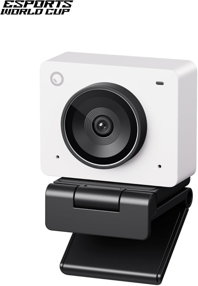 OBSBOT Meet 2-4K Webcam for PC with 1/2" Sensor, AI Framing & Autofocus, Beauty Mode, Lightweight, Gesture Control, HDR, Dual Microphone, 60 FPS, Web Cam for Streaming, Meeting, Gaming. (Cloud White)