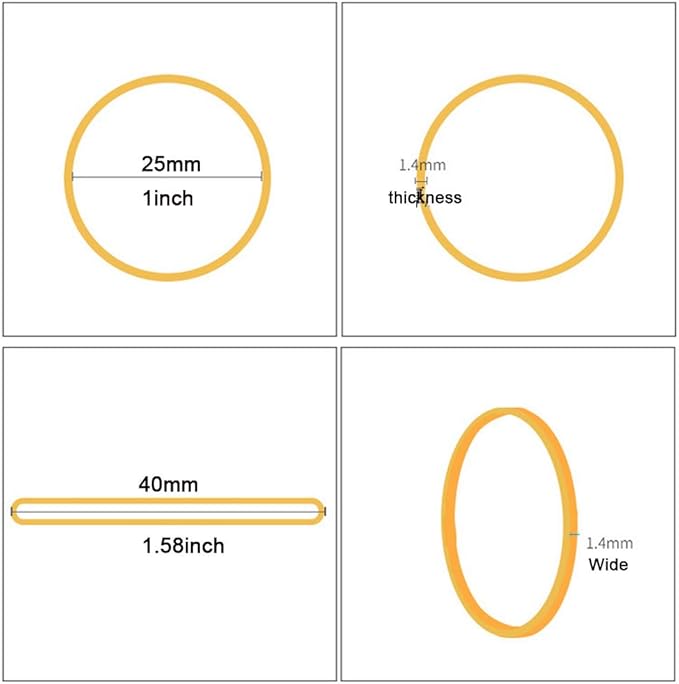 AMUU Rubber Bands 750pcs size 25mm 1 inch rubber bands Small Rubber Band for Office supplies School Home Elastic Band