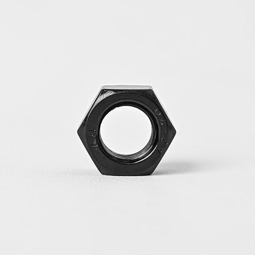 #8-32 (100 Pack) Hex Head Nuts, Black Oxide 304 Stainless Steel 18-8 Hexagon Nuts, Hex Drive, Standard Inch Coarse Thread