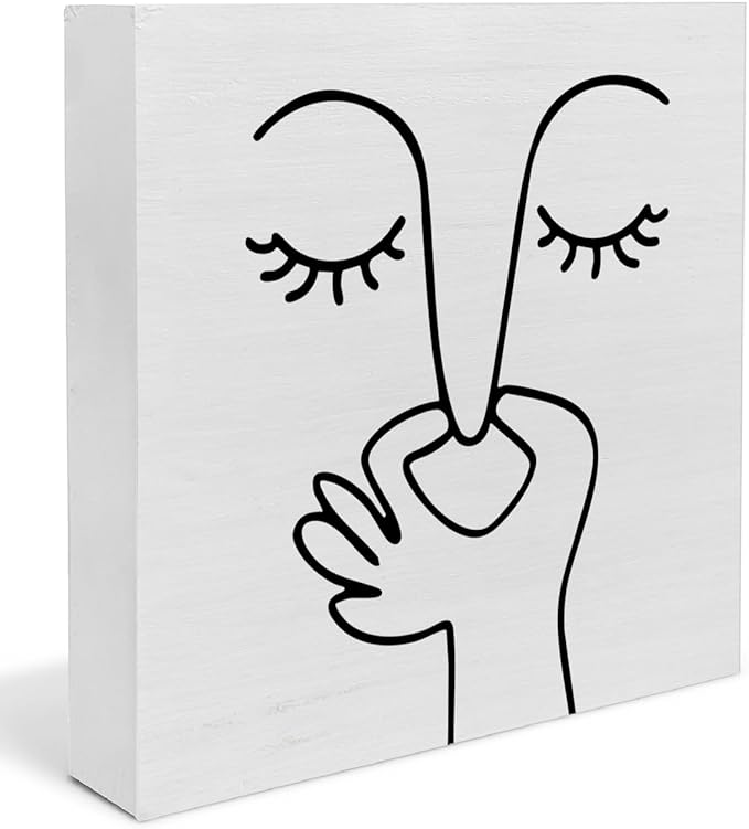 Funny Bathroom Art Decor, Black and White Bathroom Bad Smell Humorous Wooden Sign, Restroom Decor for Desk Shelf