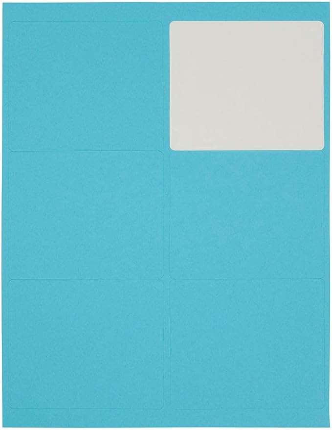 JAM PAPER Shipping Address Labels - Large - 3 1/3 x 4 - Blue - 120/Pack