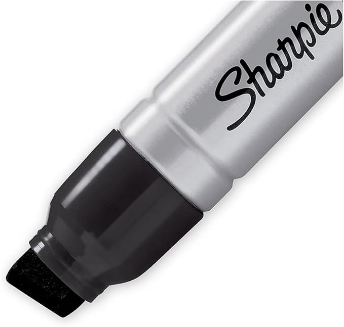 Sharpie Magnum Permanent Marker, Chisel Tip, Black, 72/Carton (44001)