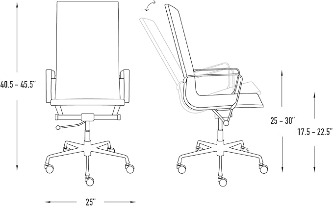 Laura Davidson Furniture SOHO II Tall Back Ribbed Management Chair (Brown)
