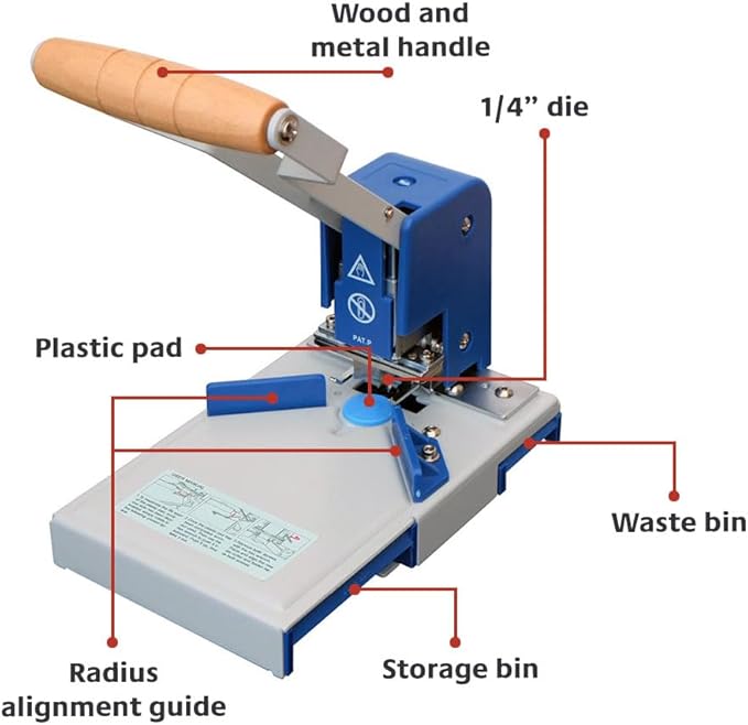 TruLam Heavy Duty Corner Rounder - Interchangeable - Includes one Blade - Radius Alignment Guide Included - Office or Home Use